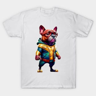 Frenchie in Oceanic Heroic Attire T-Shirt